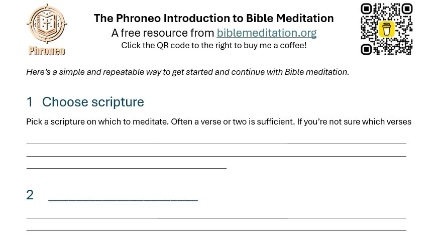 Introduction to Bible Meditation