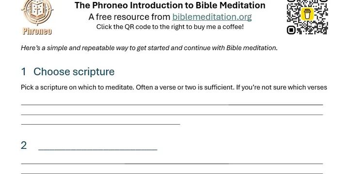 Introduction to Bible Meditation